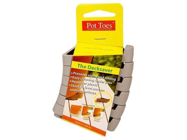 Pot Toes Light Gray Pack of 6