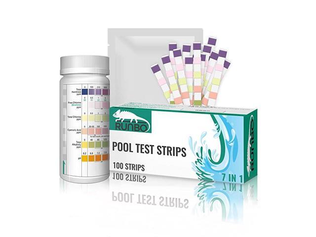 7 in 1 Pool amp SPA Quality Testing Strips Simple and Easy Test Free Chlorine Total Chlorine Bromine Total Hardness Total Alkalinity pH and