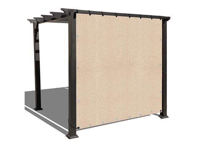 Sun Shade Panel Privacy Screen with Grommets on 4 Sides for Outdoor Patio Awning Window Cover Pergola or Gazebo 200 GSM 10 x 4 Banha Beige