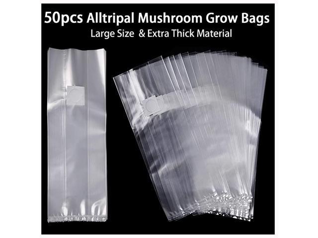 Mushroom Grow Bags Mushroom Spawn Bags Extra Thick Polypropylene Material Large Size 5quotgusset x 20quot longx 8wide with Breathable 02 Micron