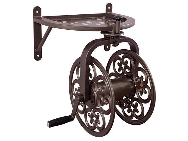 Garden 710 Navigator Rotating Garden Hose Reel Holds 125Feet of 58Inch Hose Bronze