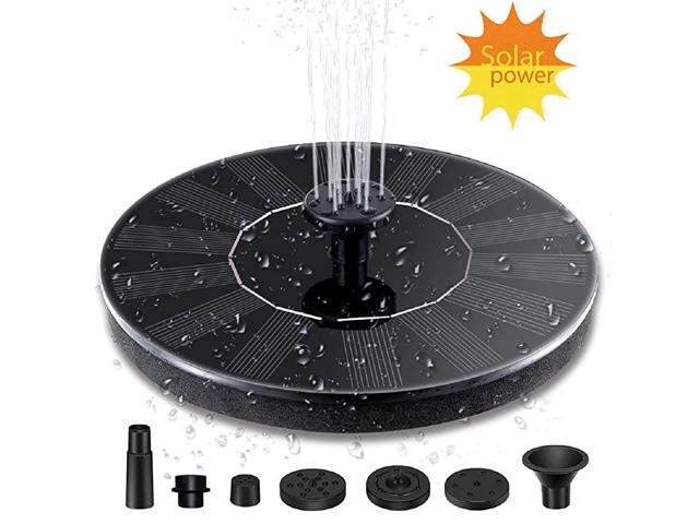 Solar FountainSolar Fountain Pump for Bird Bath with 4 Nozzle Free Standing Floating Solar Powered Water Fountain Pump for Bird Bath Garden Pond