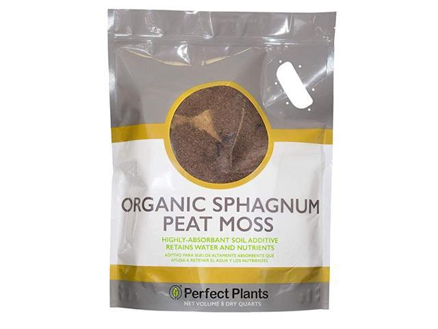 Organic Sphagnum Peat Moss by 8 Dry Quarts Absorbs Essential Nutrients When Added to Soil and Enriches Plant Roots Indoor and Outdoor Use