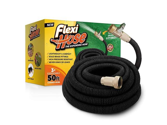 100 FT Lightweight Expandable Garden Hose Ultimate NoKink Flexibility Extra Strength with 34 Inch Solid Brass Fittings amp Double Latex Core