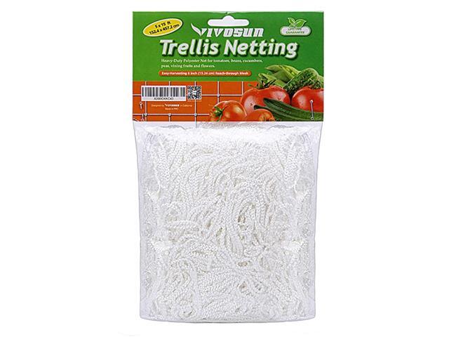 Heavyduty Polyester Plant Trellis Netting 5 x 15ft 1 Pack