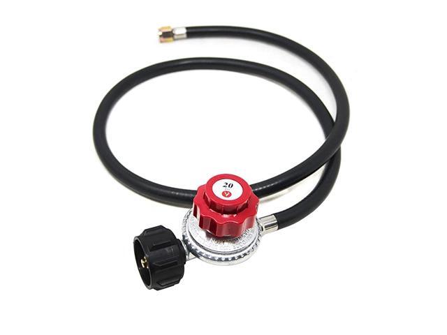 One 4 ft High Pressure Propane 020 PSI Adjustable Regulator with QCC1 type Hose Works With Newer US Propane Tanks