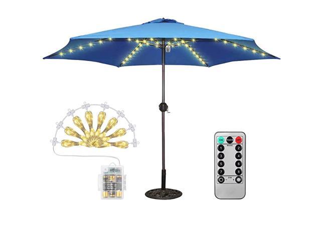 Umbrella Lights LED String Lights with Remote Control8 Lighting Modes Battery Operated Waterproof Outdoor Umbrella Lighting for Garden Backyard