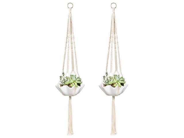 Small Macrame Plant Hangers Indoor Hanging Planter 30 Inch Fit Small Pot Up to 6 Inch Decorative Flower Pot Holder for Indoor Outdoor Home DecorPot