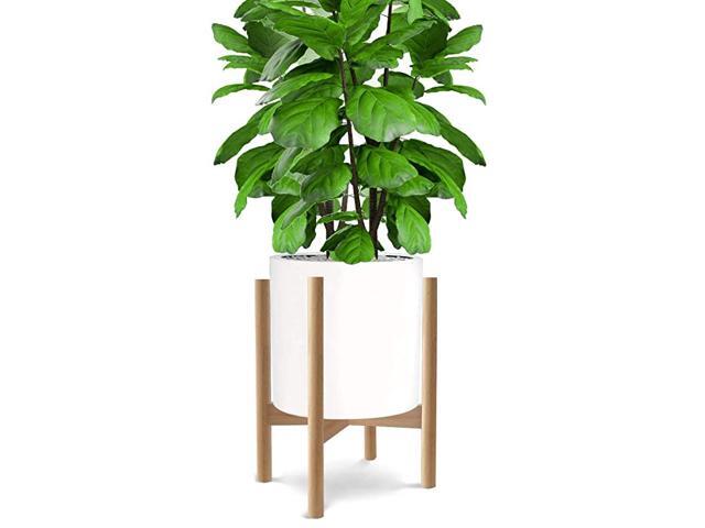 Mid Century Modern Wood Indoor Plant StandPlant and Pot NOT Included Rustic Wood Flower Pot Holder Fits Pots8quot10quotNatural