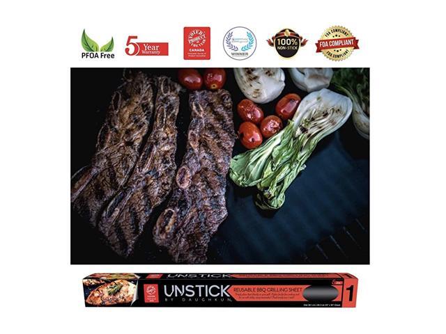 Premium Nonstick BBQ Grill Mat Reusable for Healthier Professional Barbecue Grilling amp Cleaning Withstands up to 500F NonToxic 100 PFOAFree