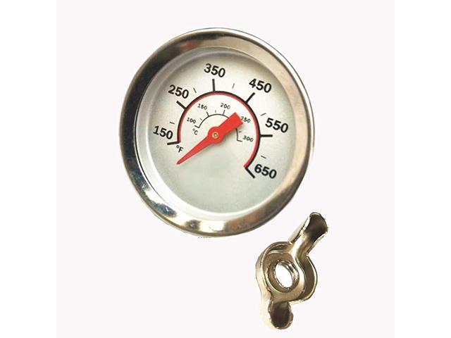 Inch Barbecue Grill Temperature Gauge for CharBroil 8566083 Pit BBQ Thermometer Fahrenheit and Heat Indicator for Meat Cooking Stainless Steel Temp