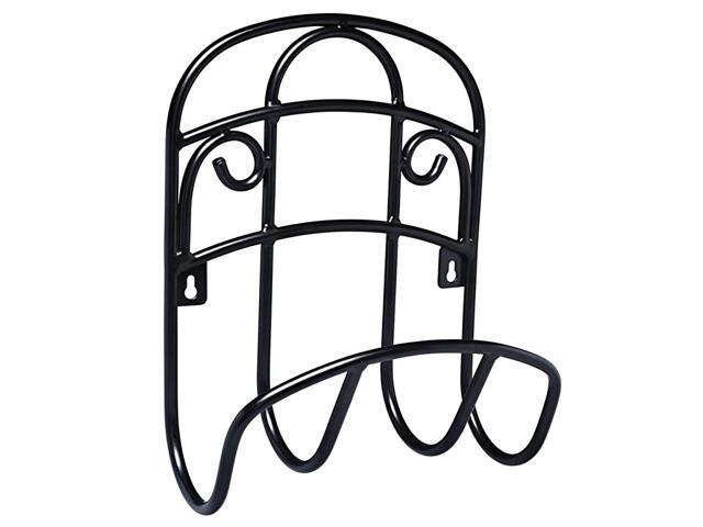 Garden 231 Wall Mount Decorative Wire Garden Butler Hose Hanger Black