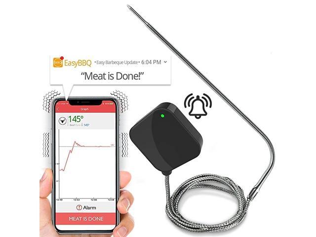 Smart Bluetooth BBQ Grill Thermometer Upgraded Stainless Probe Safe to Leave in Oven Outdoor Barbecue or Meat Smoker Wireless Remote Alert iOS