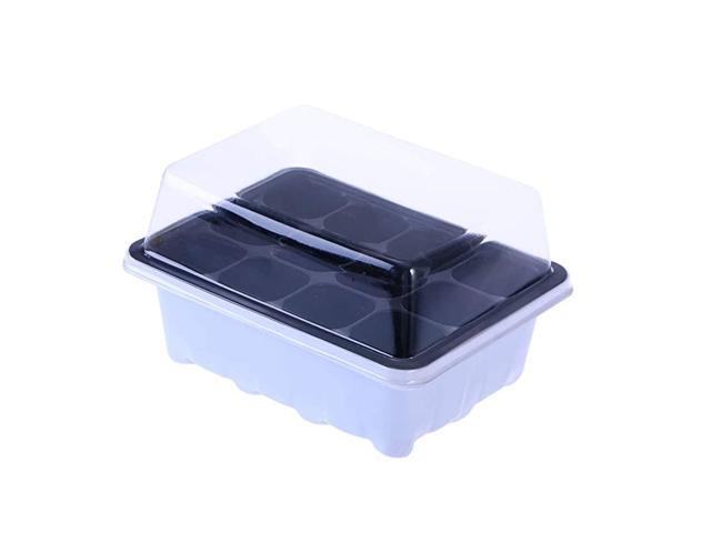 Seed Starter Kit 12 Cells Seedling Trays Gardening Germination Tray Plant Grow Kit with Humidity Dome for Gardening Propagation Bonsai Germination