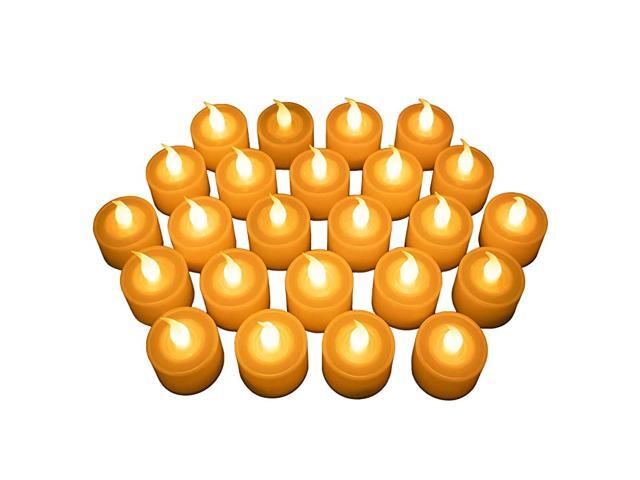 Flameless Led Tealight Candles Battery Operated Tea Lights with Electric Flickering Flame Best for Romantic Wedding Decorations Indoor Home and