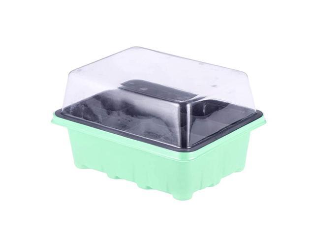 Seed Starter Kit 12 Cells Seedling Trays Gardening Germination Tray Plant Grow Kit with Humidity Dome for Gardening Propagation Bonsai Germination
