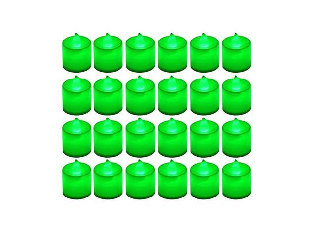 24 Pack Flameless Led Tea Lights Candles Flickering Battery Operated Electronic Fake Candles Decorations for Wedding Party Christmas Halloween and