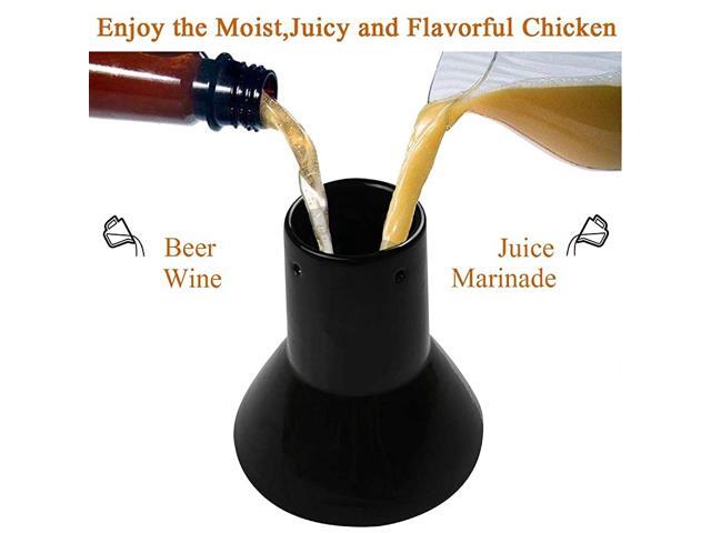 Chicken Roaster Rack Beer Can Turkey Stand Vertical Poultry Steamer Cooking BBQ Accessories NonStick Barbecue Tool for Grilling Like BGE Kamado Joe