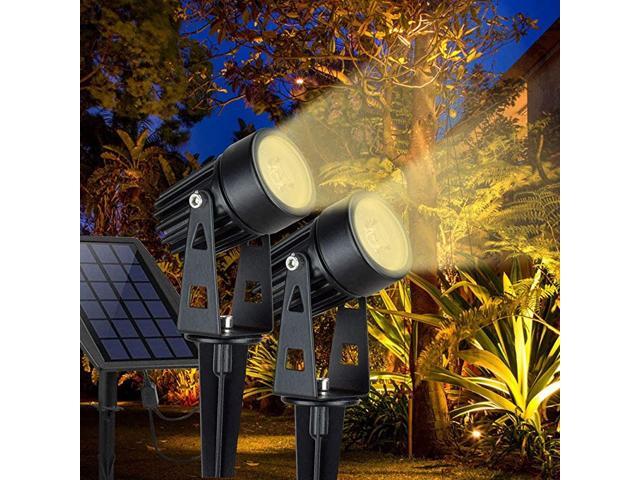 LED Solar Spot Lights Outdoor Landscape Spotlights 2in1 Solar Powered Wall LightsLow Voltage Outdoor Landscaping Light for Garden Yard Lawn Pathway