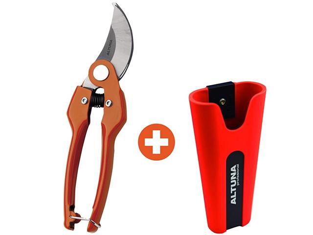Professional Garden Pruning Shears J469 + Pruner Scabbard Holster Sharp amp Strong StainlessSteel Blade Lightweight and Strong Handles