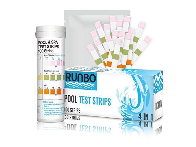 4 in 1 Pool amp SPA Quality Testing Strips Easy and Accurate Test Free Chlorine Bromine Total Alkalinity and pH 100 Counts