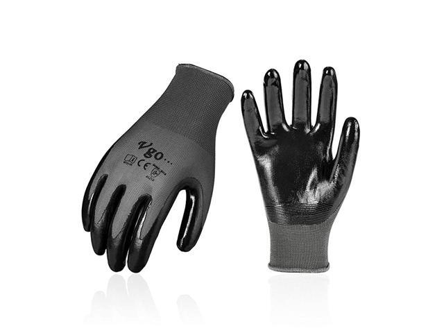 Pairs Nitrile Coating Gardening and Work Gloves Size SGreyNT2110