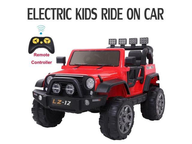 12V Electric Ride On Car Kids Toy Wheel Lights Music Remote Control Red