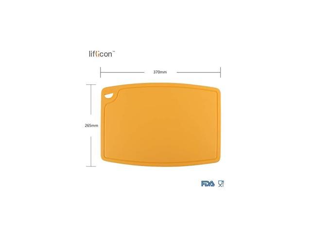 Extra Large Thick Silicone Cutting Board 14.6'' x 10.43'' Chopping Board  Flexible Cutting Mats Dishwasher Safe-Orange 