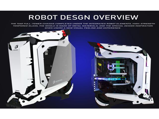 KEDIERS E-ATX PC Gaming Case Open Computer Tower Case - USB30 - Remote Control - 2 Tempered Glass - Cooling System - Airflow - Cable Management (6