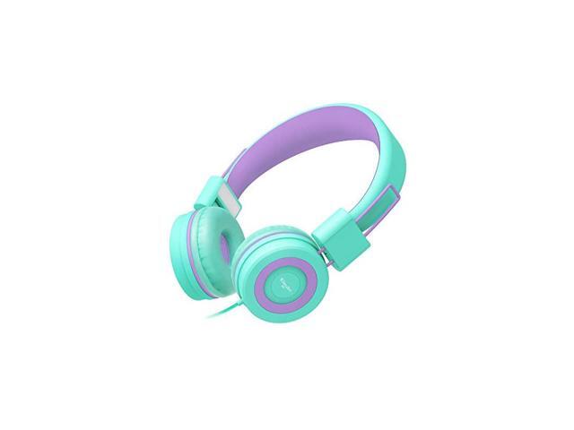 i37 Kids Headphones Children Girls Boys Teens Foldable Adjustable On Ear Headphones 35mm Jack Compatible Cellphones Computer MP34 Kindle School