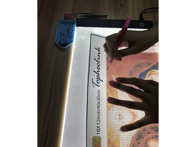 133PCS Diamond Painting A4 LED Light Pad Kit Diamond Art Light Board with 5D Painting Tools Apply to Full Drill Partial Drill 5D Diamond Painting