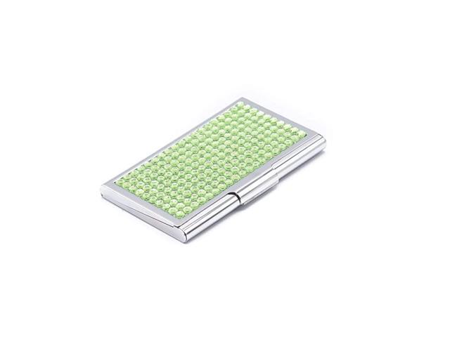 Card Case for Ladies Luxurious Crystal Rhinestone Calling Card Holder for Professional Women SlimFits 15~20 Cards Impress Your Prospects