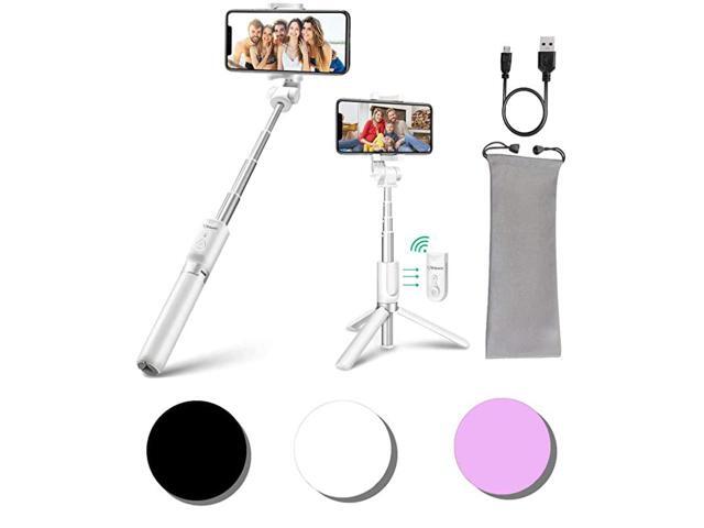 Selfie Stick Tripod Bluetooth Wireless Remote Control Extendable Adjustable Stand Mount Compatible with iPhone XS Max XS XR X 8 8 Plus 7 7 Plus