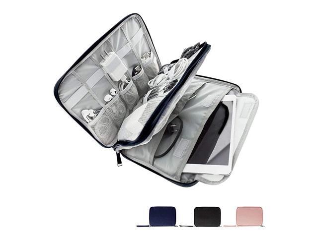 Thread Large Double Layer Travel Cord Organizer Blue