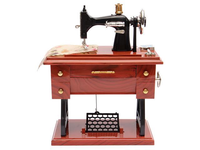 Vintage Treadle Sewing Machine Music Box Antique Gift Musical Education Toys Home Decor Fashion Accessories