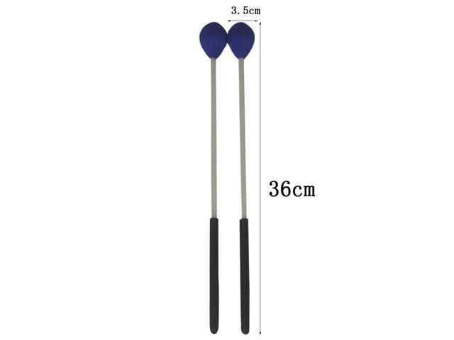 1 Pair Marimba Hammer Percussion Mallet Sticks Musical Instrument Parts Beginner-Blue