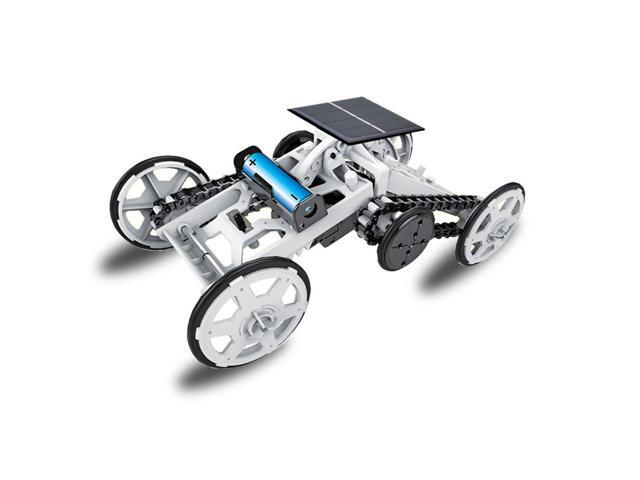 DIY Solar Assembled Electric Building Block Car STEM Science And Education Children's Educational Electric Model Toy-white