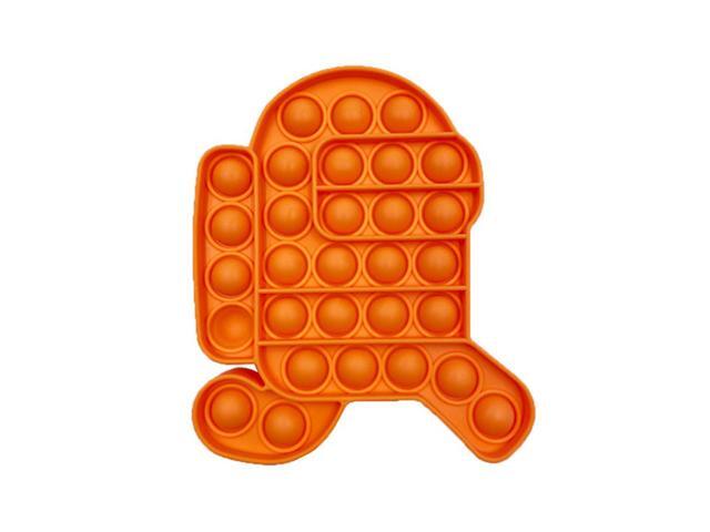 New Multi-color Push Bubble Sensory Funny Stress Reliever Education Puzzle Fidget Toy for Adults Kids Creative Gifts-Orange