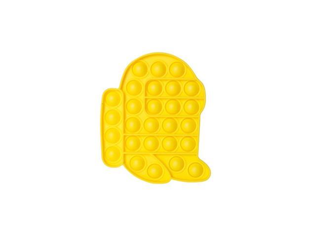 New Multi-color Push Bubble Sensory Funny Stress Reliever Education Puzzle Fidget Toy for Adults Kids Creative Gifts-Yellow