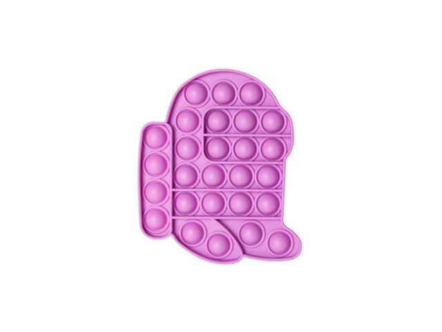 New Multi-color Push Bubble Sensory Funny Stress Reliever Education Puzzle Fidget Toy for Adults Kids Creative Gifts-Purple