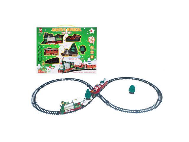 Electric Stimulation Rail Train Track Educational Model Toy with Music Sound Light for Kids Christmas Gift