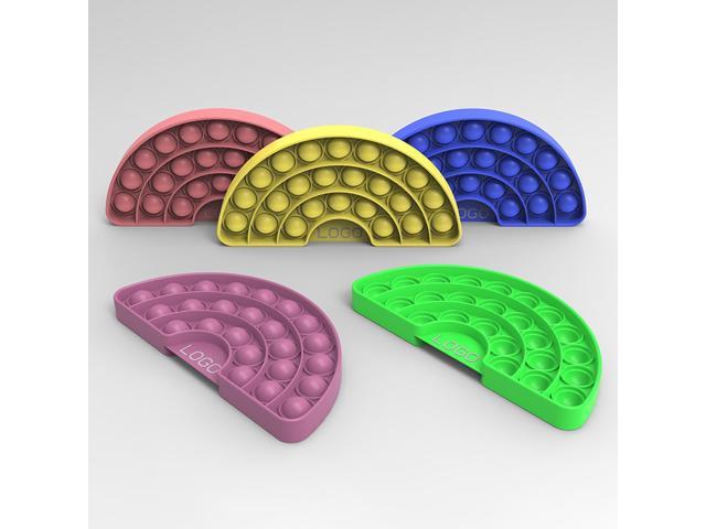 New Multi-shape Random Color Silicone Push Bubble Parent-child Interaction Desktop Games Stress Reliever Fidget Toy for Children Family Games-E