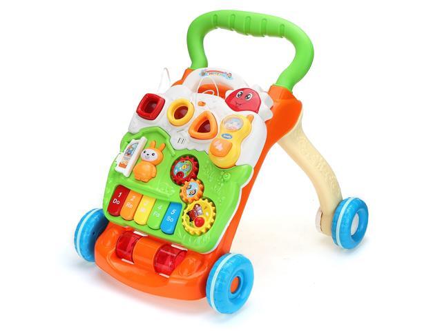 2 IN 1 Multifunctional ABS Baby Walker Safety Anti-skid Speed Adjustable with Water Filling Tank Educational Toy for Kids Gift