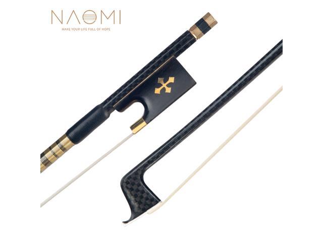 Naomi Advanced 4/4 Size Violin Bow Carbon Fiber Violin/Fiddle Bow Grid Carbon Fiber Stick Brass Accessoires Durable Use