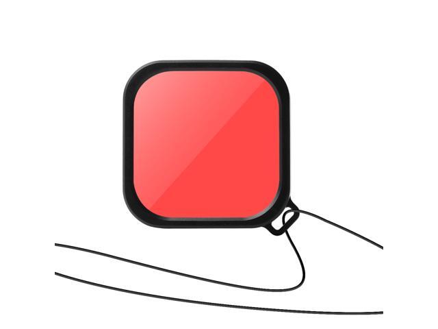 For GoPro 9 Camera Diving Shell Waterproof Protective Case Diving Filter Lens Organic Toughened Film-Red Filter Lens