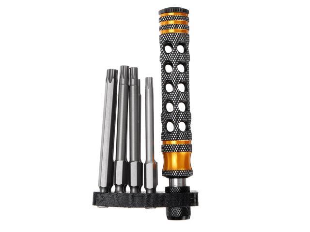 8Pcs RJX 1/4 Inch 635mm Length 75-80mm Torx Head Electric Screwdriver Bits Tip T8/T10/T15/T20/T25/T27/T30/T40 with Handle