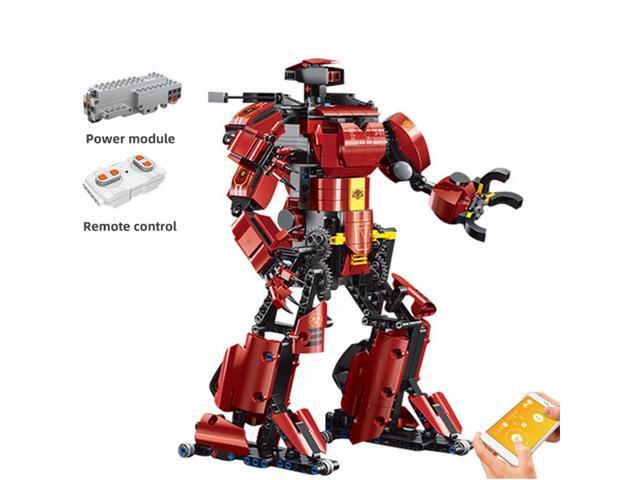 Programming APP Dual Mode Control Robot Building Block Robot Toy for Kids- Red
