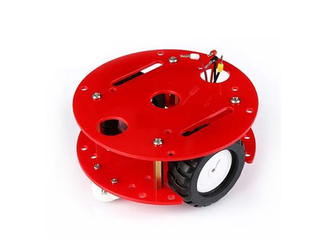 Small Hammer Double-layer Smart Robot Car Chassis Kits with Geared Motor for Arduino DIY Starter Learning-2 Layers of Acrylic Bottom
