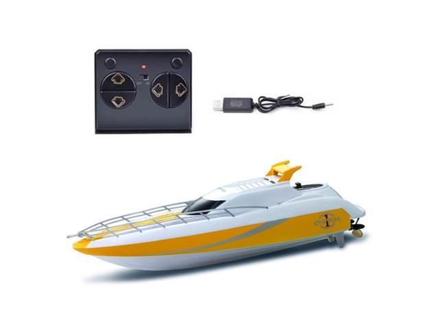 Mini RC Boat Toy High Speed Racing For Children Models Control Remote Kids Gift-Yellow