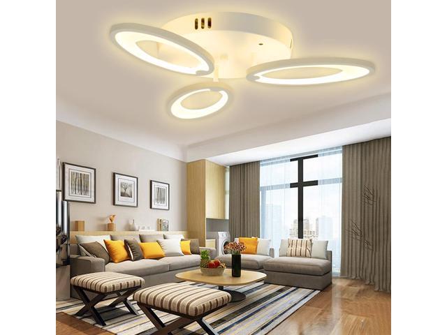 3 Heads Modern LED Ceiling Acrylic Home Lights Home Chandelier Lamp+Remote 3200-6500K-Warm White